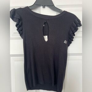 Express keyhole, black knit top brand new with tags